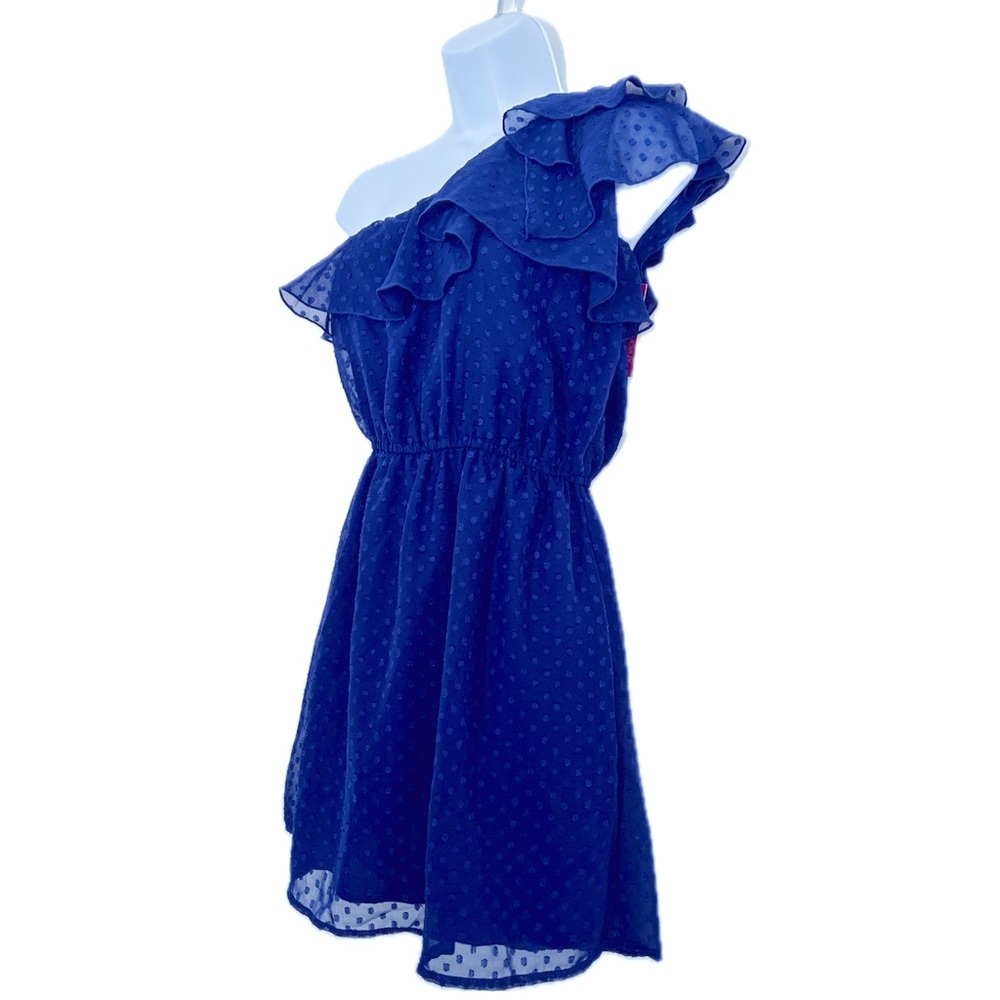 Xhilaration - Blue off the shoulder dotted Swiss dress - S - Picture 2 of 7